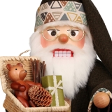 Ulbricht Nussknacker Weihnachtsmann grün mit Korb