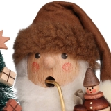 Räuchermann Mini Weihnachtsmann mit Spielzeug