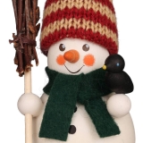 Wackelmännchen Schneemann mit Besen