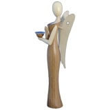 Design-Engel aus Robinie