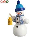 Räuchermännchen Schneemann mit Laterne