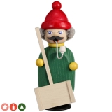 Räuchermännchen Schneeschipper, 15 cm