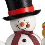 Räuchermännchen Schneemann mit Vogel