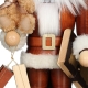 Ulbricht Nussknacker Weihnachtsmann mit Teddy natur