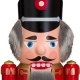 Nussknacker Polizist rot