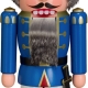 Nussknacker Polizist blau