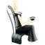 Design-Engel Black Beauty sitzend